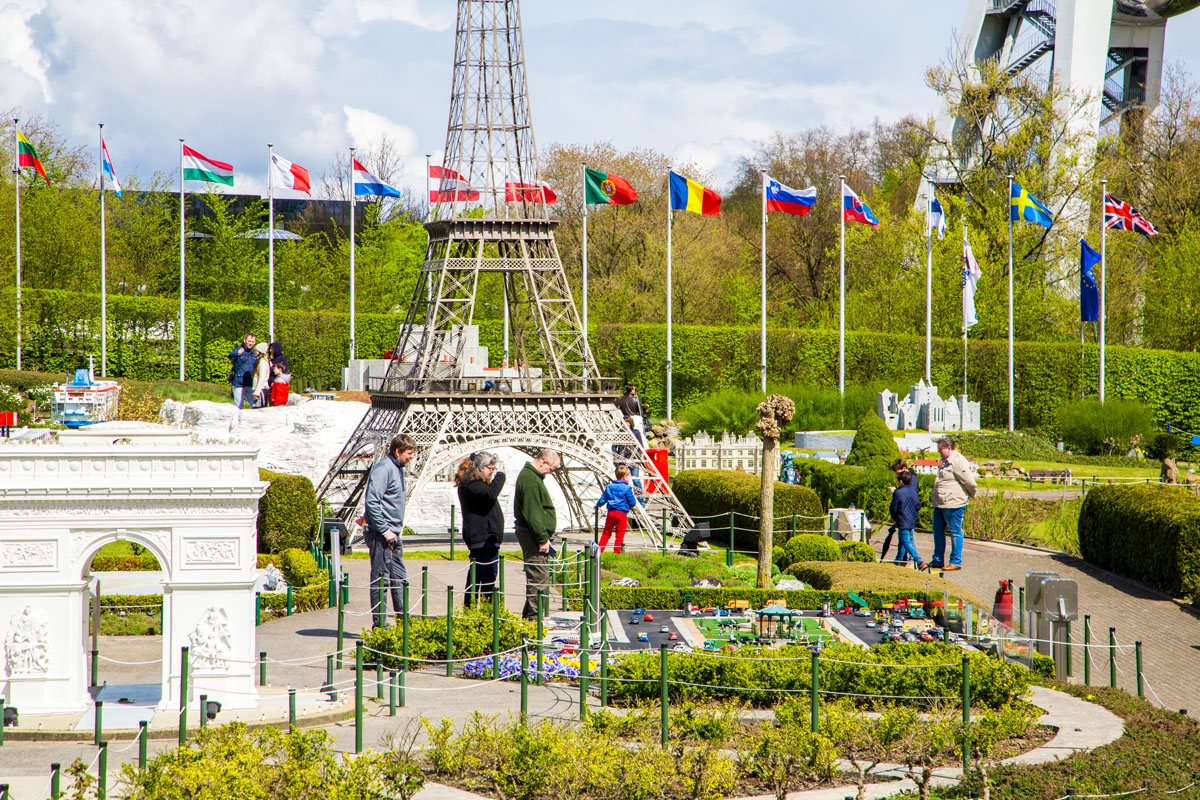 Eiffel tower model in a mini Europe museu in Brussel, Belgium.